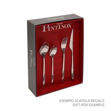 Pintinox Set 24 posate Tulipani, acciaio Inox Nichel free, scatola regalo :  : Casa e cucina