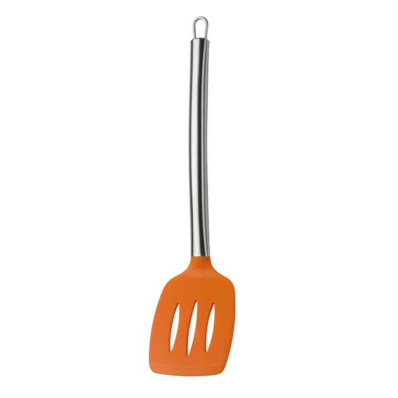 Pintinox ORANGE » Spatola forata da cucina in acciaio e silicone