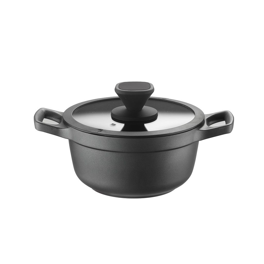 PRO deep casserole with lid - Made of aluminum with internal non-stick  coating » Online Shop » Pinti Inox