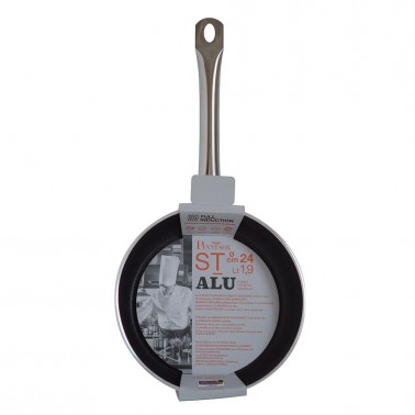 Online Inox pan » 3-layer ST-alu Pinti non-stick coating frying heavy-gauge » internal with aluminum Shop